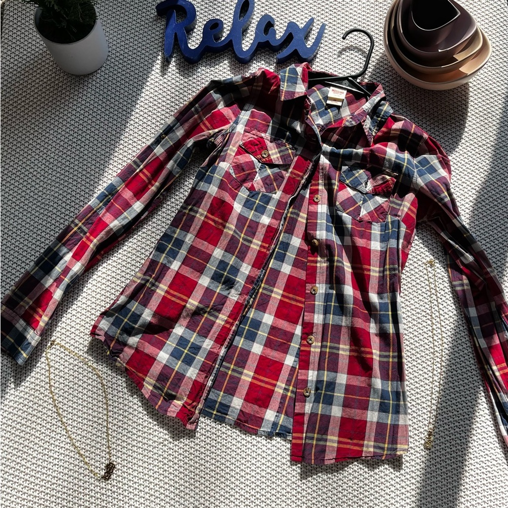 Old school button up. I used to tie it around my waist.